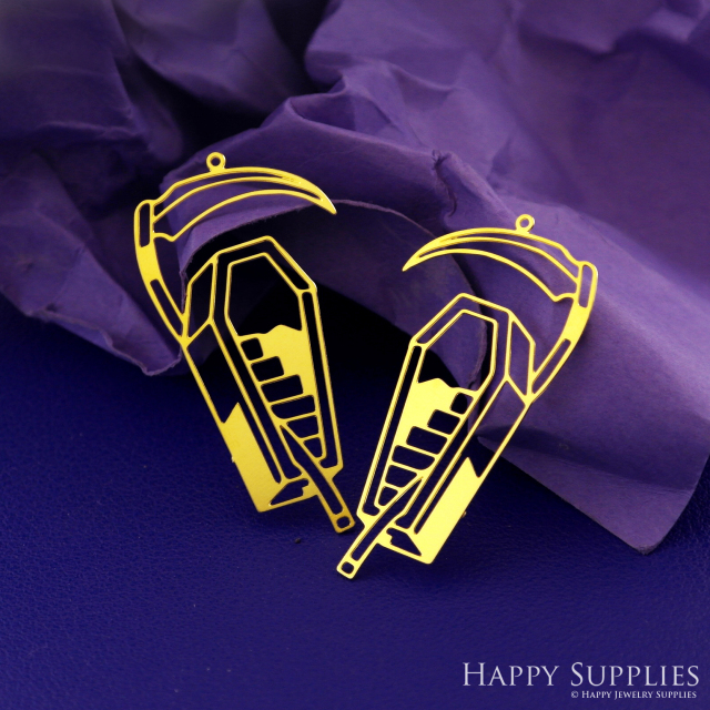 Stainless Steel Jewelry Charms, Raw Brass Charms, Coffin Charms, Earrings Findings, Stainless Steel Silver Jewelry Pendants, Brass Jewelry Findings, Stainless Steel Pendants Jewelry Wholesale (D2802)