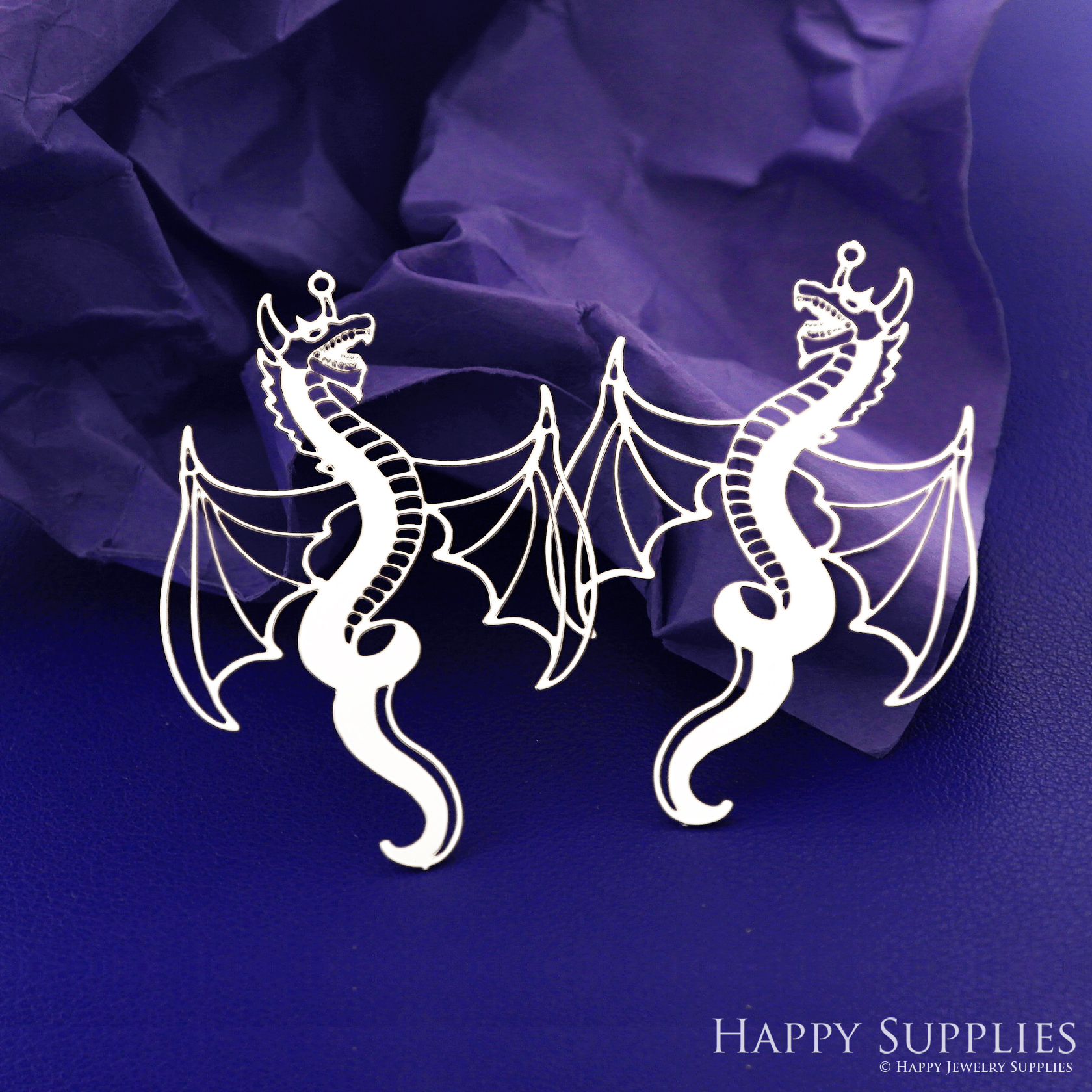 Stainless Steel Jewelry Charms, Raw Brass Charms, Dragon Charms, Earrings Findings, Stainless Steel Silver Jewelry Pendants, Brass Jewelry Findings, Stainless Steel Pendants Jewelry Wholesale (D2806)