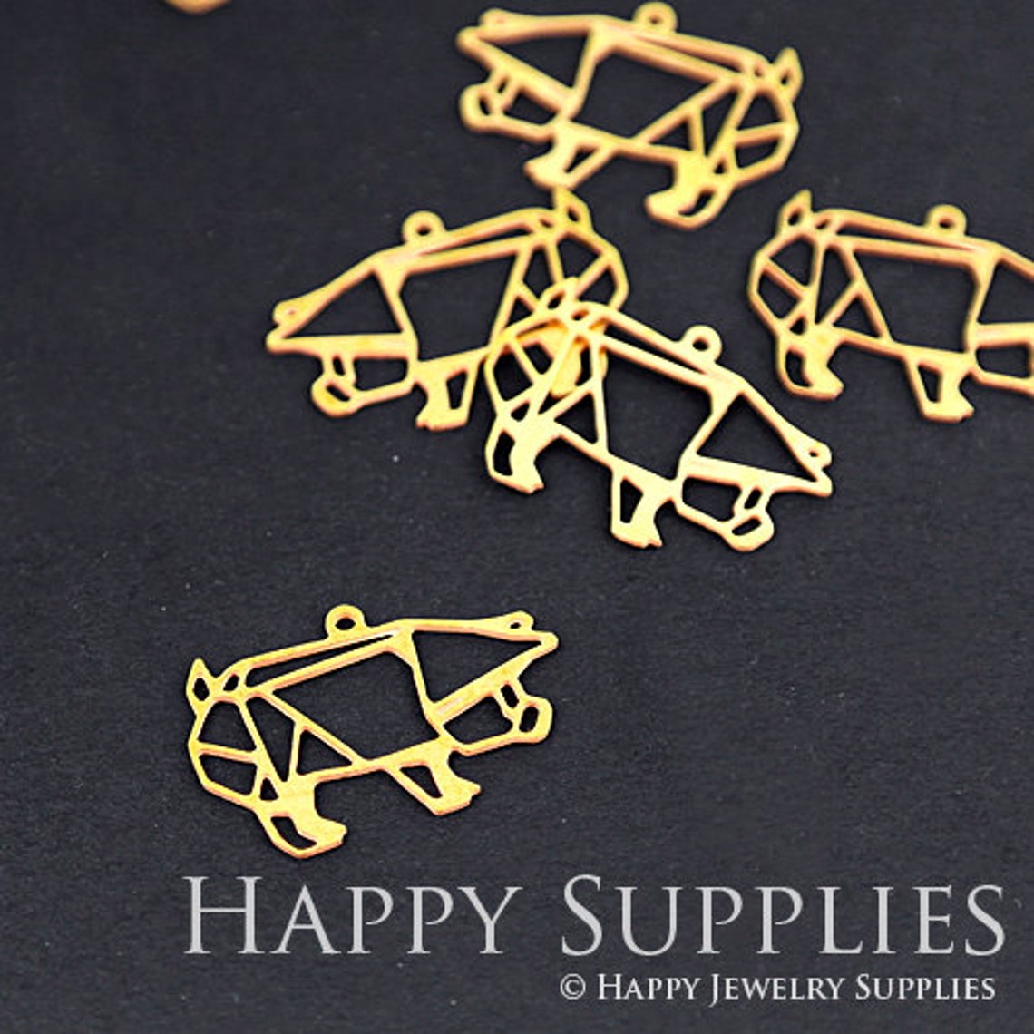 2pcs Brass Jewelry Charms, Pig Raw Brass Earring Charms, Brass Jewelry Pendants, Raw Brass Jewelry Findings, Brass Pendants Jewelry Wholesale (RD066)