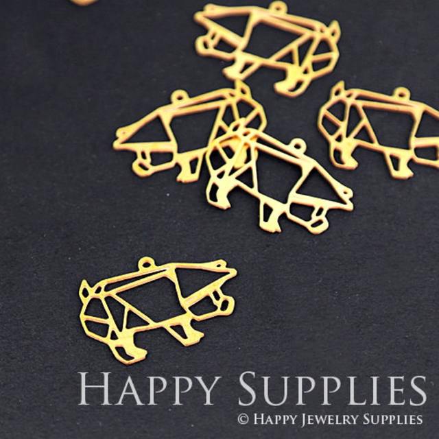 2pcs Brass Jewelry Charms, Pig Raw Brass Earring Charms, Brass Jewelry Pendants, Raw Brass Jewelry Findings, Brass Pendants Jewelry Wholesale (RD066)