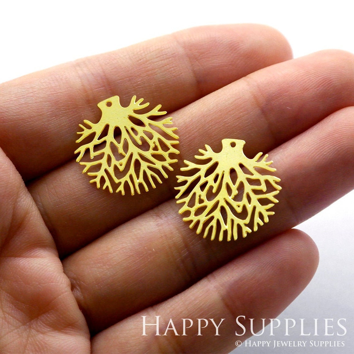 2pcs Brass Jewelry Charms, Tree Raw Brass Earring Charms, Brass Jewelry Pendants, Raw Brass Jewelry Findings, Brass Pendants Jewelry Wholesale (RD017)