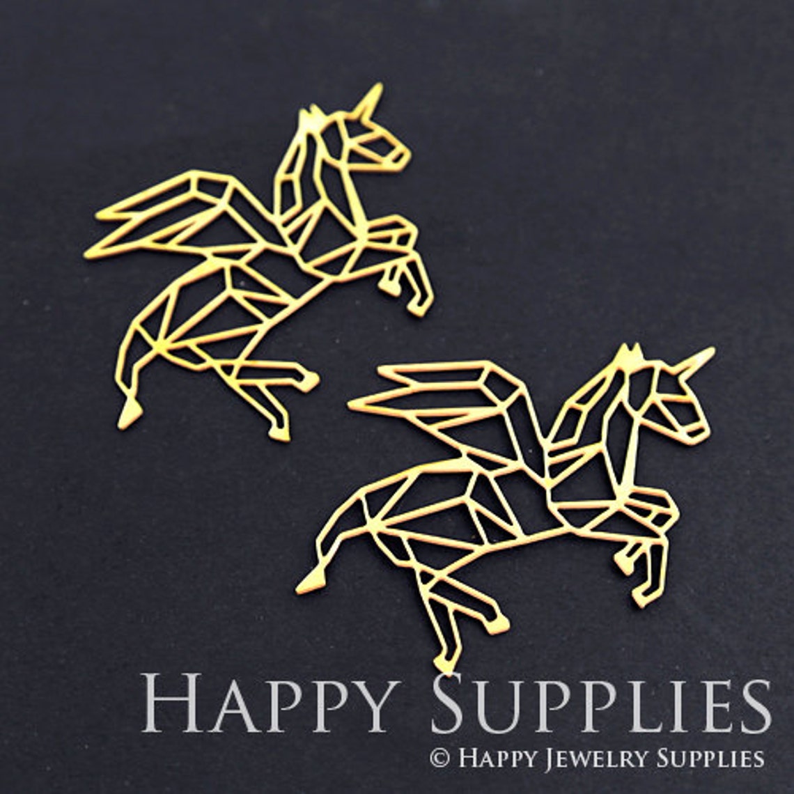 2pcs Brass Jewelry Charms, Unicorn Raw Brass Earring Charms, Brass Jewelry Pendants, Raw Brass Jewelry Findings, Brass Pendants Jewelry Wholesale (RD081)