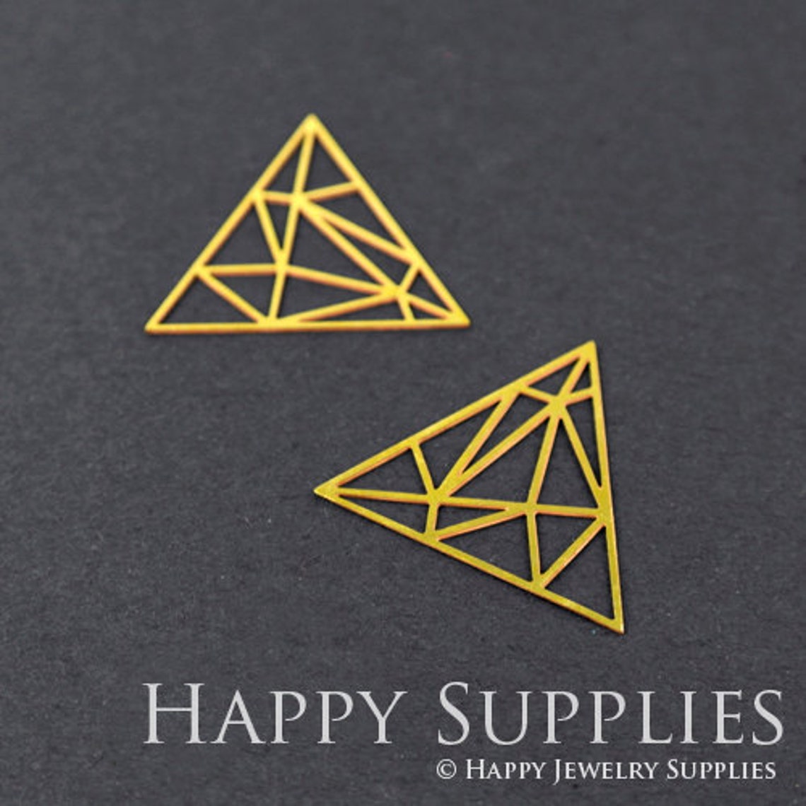 2pcs Brass Jewelry Charms, Geometric Triangle Raw Brass Earring Charms, Brass Jewelry Pendants, Raw Brass Jewelry Findings, Brass Pendants Jewelry Wholesale (RD041)