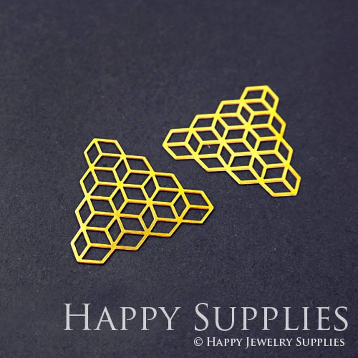 2pcs Brass Jewelry Charms, Geometry Cube Raw Brass Earring Charms, Brass Jewelry Pendants, Raw Brass Jewelry Findings, Brass Pendants Jewelry Wholesale (RD048)