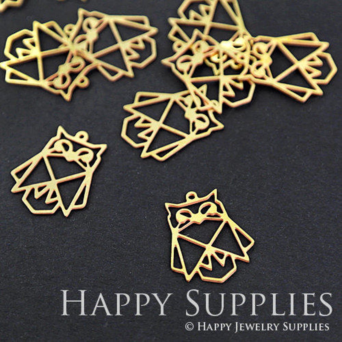 2pcs Brass Jewelry Charms, Owl Raw Brass Earring Charms, Brass Jewelry Pendants, Raw Brass Jewelry Findings, Brass Pendants Jewelry Wholesale (RD071)