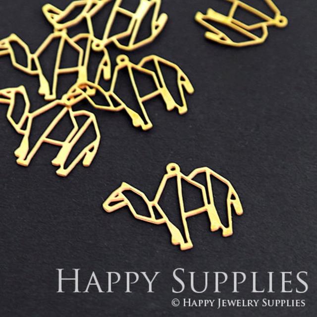 2pc Brass Jewelry Charms, Camel Raw Brass Earring Charms, Brass Jewelry Pendants, Raw Brass Jewelry Findings, Brass Pendants Jewelry Wholesale (RD076)