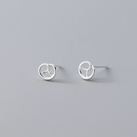Stud Earrings,Sterling Silver Stud Earrings,Tiny Stud Earrings,Minimalist Earrings,Earrings Studs,Earring Findings, Geometric Lye junction Earrings (YER174)