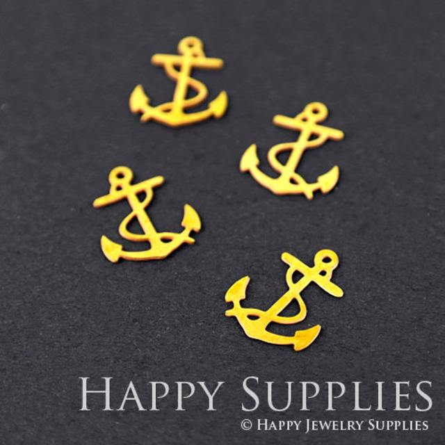 2pcs Brass Jewelry Charms, Anchor  Raw Brass Earring Charms, Brass Jewelry Pendants, Raw Brass Jewelry Findings, Brass Pendants Jewelry Wholesale (RD043)
