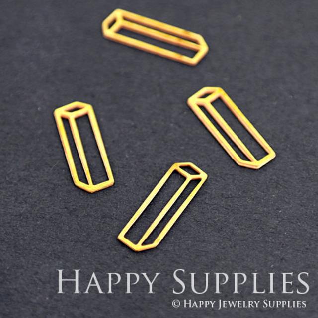 2pcs Brass Jewelry Charms,Geometric Cuboid Raw Brass Earring Charms, Brass Jewelry Pendants, Raw Brass Jewelry Findings, Brass Pendants Jewelry Wholesale (RD037)
