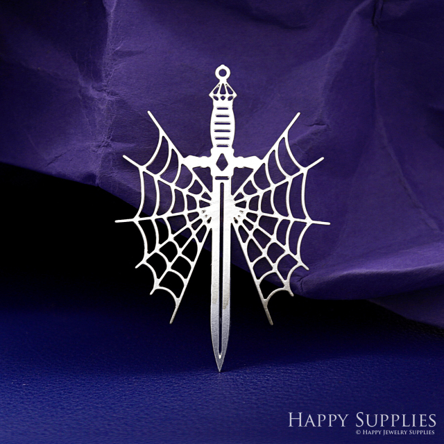 Stainless Steel Jewelry Charms, Sword Stainless Steel Earring Charms, Stainless Steel Silver Jewelry Pendants, Stainless Steel Silver Jewelry Findings, Stainless Steel Pendants Jewelry Wholesale (SSD2733)