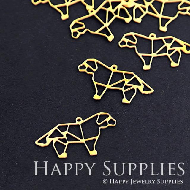 2pcs Brass Jewelry Charms,Dog Raw Brass Earring Charms, Brass Jewelry Pendants, Raw Brass Jewelry Findings, Brass Pendants Jewelry Wholesale (RD075)