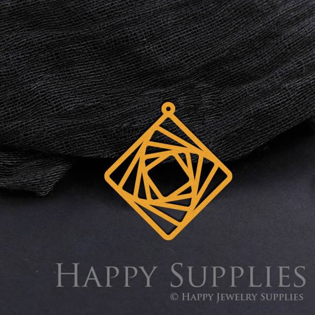 2pcs Brass Jewelry Charms, Square Raw Brass Earring Charms, Brass Jewelry Pendants, Raw Brass Jewelry Findings, Brass Pendants Jewelry Wholesale (RD1156)