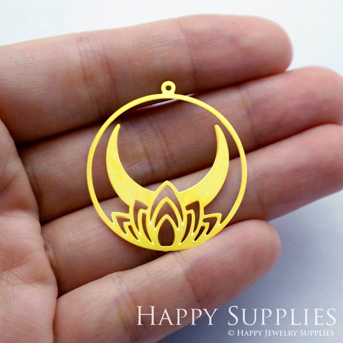2pcs Brass Jewelry Charms, Moon Raw Brass Earring Charms, Brass Jewelry Pendants, Raw Brass Jewelry Findings, Brass Pendants Jewelry Wholesale (RD1233)
