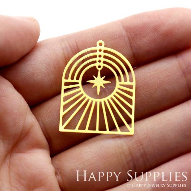 2pcs Brass Jewelry Charms, Geometry Raw Brass Earring Charms, Brass Jewelry Pendants, Raw Brass Jewelry Findings, Brass Pendants Jewelry Wholesale (RD1221)