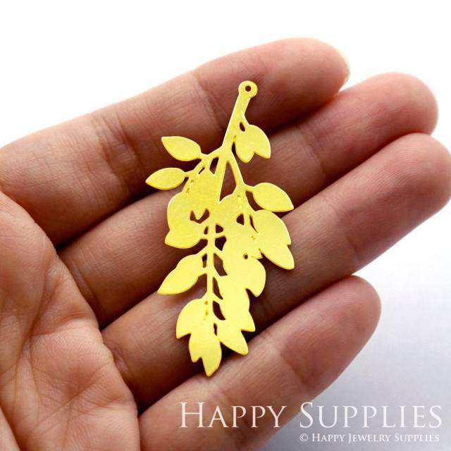 2pcs Brass Jewelry Charms, Leaf Raw Brass Earring Charms, Brass Jewelry Pendants, Raw Brass Jewelry Findings, Brass Pendants Jewelry Wholesale (RD199)
