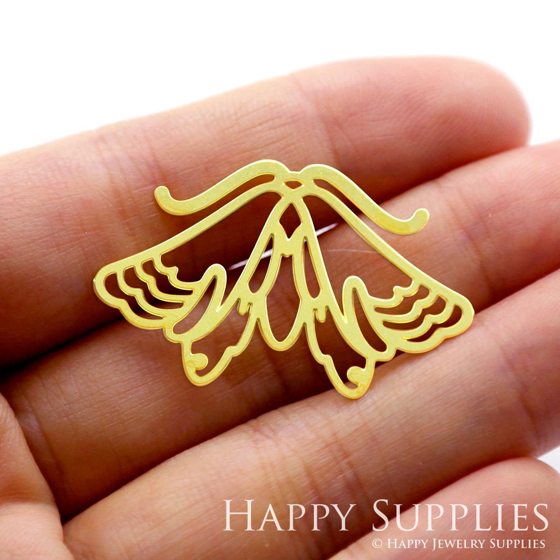 2pcs Brass Jewelry Charms, Geometric Moth Raw Brass Earring Charms, Brass Jewelry Pendants, Raw Brass Jewelry Findings, Brass Pendants Jewelry Wholesale (RD1086)