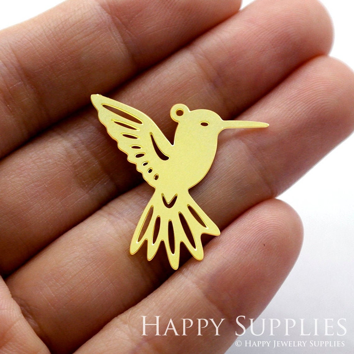 2pcs Brass Jewelry Charms, Bird Raw Brass Earring Charms, Brass Jewelry Pendants, Raw Brass Jewelry Findings, Brass Pendants Jewelry Wholesale (RD1303)