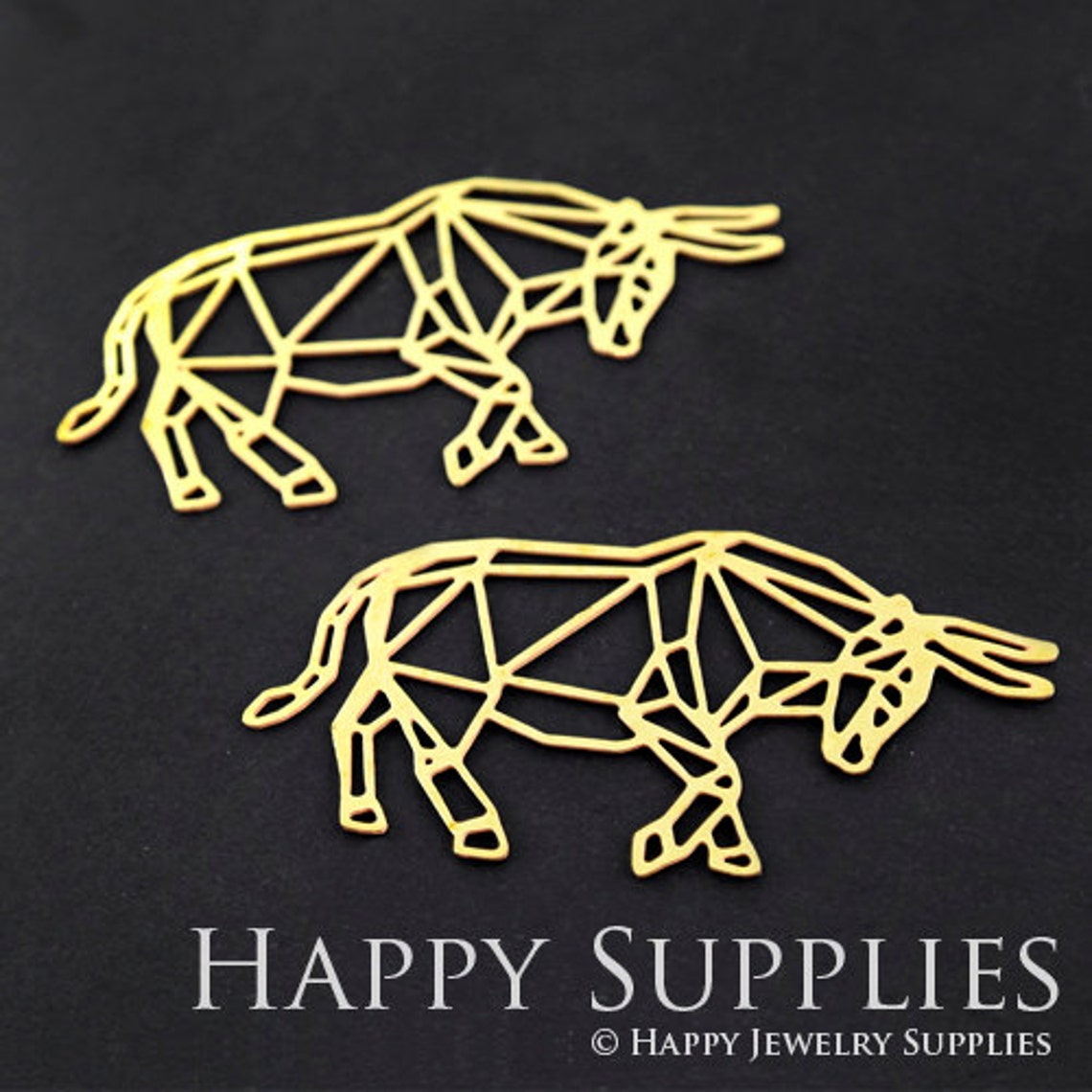 2pcs Brass Jewelry Charms, Cow Raw Brass Earring Charms, Brass Jewelry Pendants, Raw Brass Jewelry Findings, Brass Pendants Jewelry Wholesale (RD109)