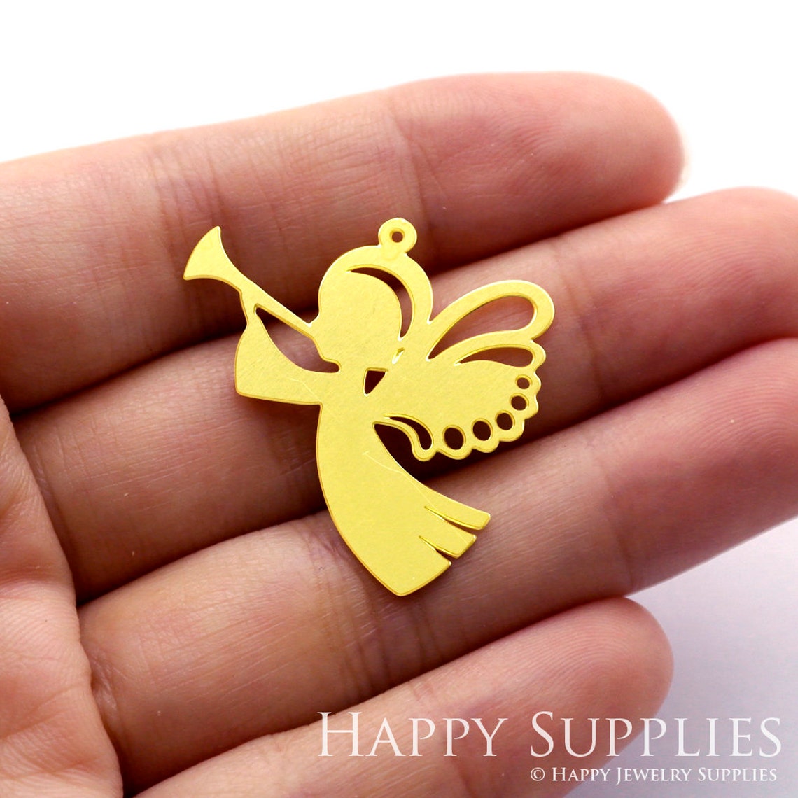 2pcs Brass Jewelry Charms, Angel Raw Brass Earring Charms, Brass Jewelry Pendants, Raw Brass Jewelry Findings, Brass Pendants Jewelry Wholesale (RD1284)
