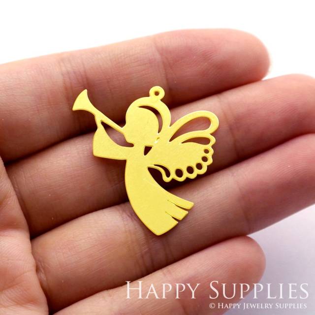 2pcs Brass Jewelry Charms, Angel Raw Brass Earring Charms, Brass Jewelry Pendants, Raw Brass Jewelry Findings, Brass Pendants Jewelry Wholesale (RD1284)