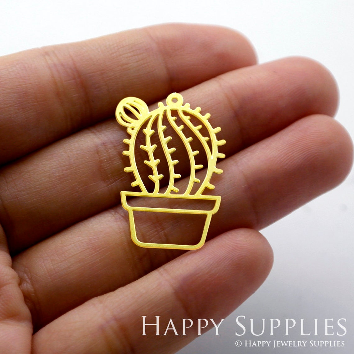 2pcs Brass Jewelry Charms, Cactus Raw Brass Earring Charms, Brass Jewelry Pendants, Raw Brass Jewelry Findings, Brass Pendants Jewelry Wholesale (RD1202)