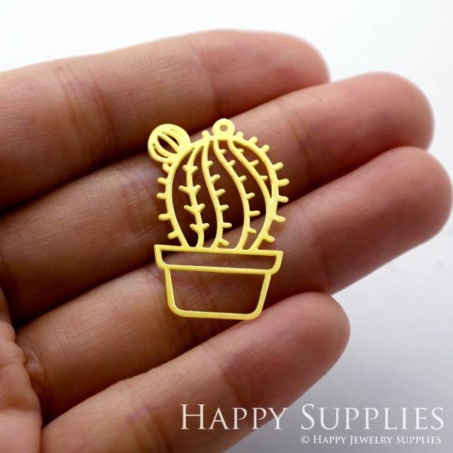 2pcs Brass Jewelry Charms, Cactus Raw Brass Earring Charms, Brass Jewelry Pendants, Raw Brass Jewelry Findings, Brass Pendants Jewelry Wholesale (RD1202)