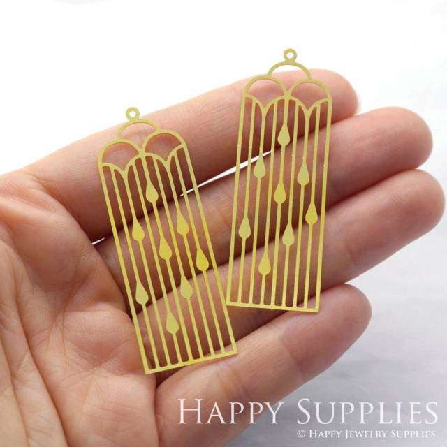 2pcs Brass Jewelry Charms, Geometry Raw Brass Earring Charms, Brass Jewelry Pendants, Raw Brass Jewelry Findings, Brass Pendants Jewelry Wholesale (RD1033)