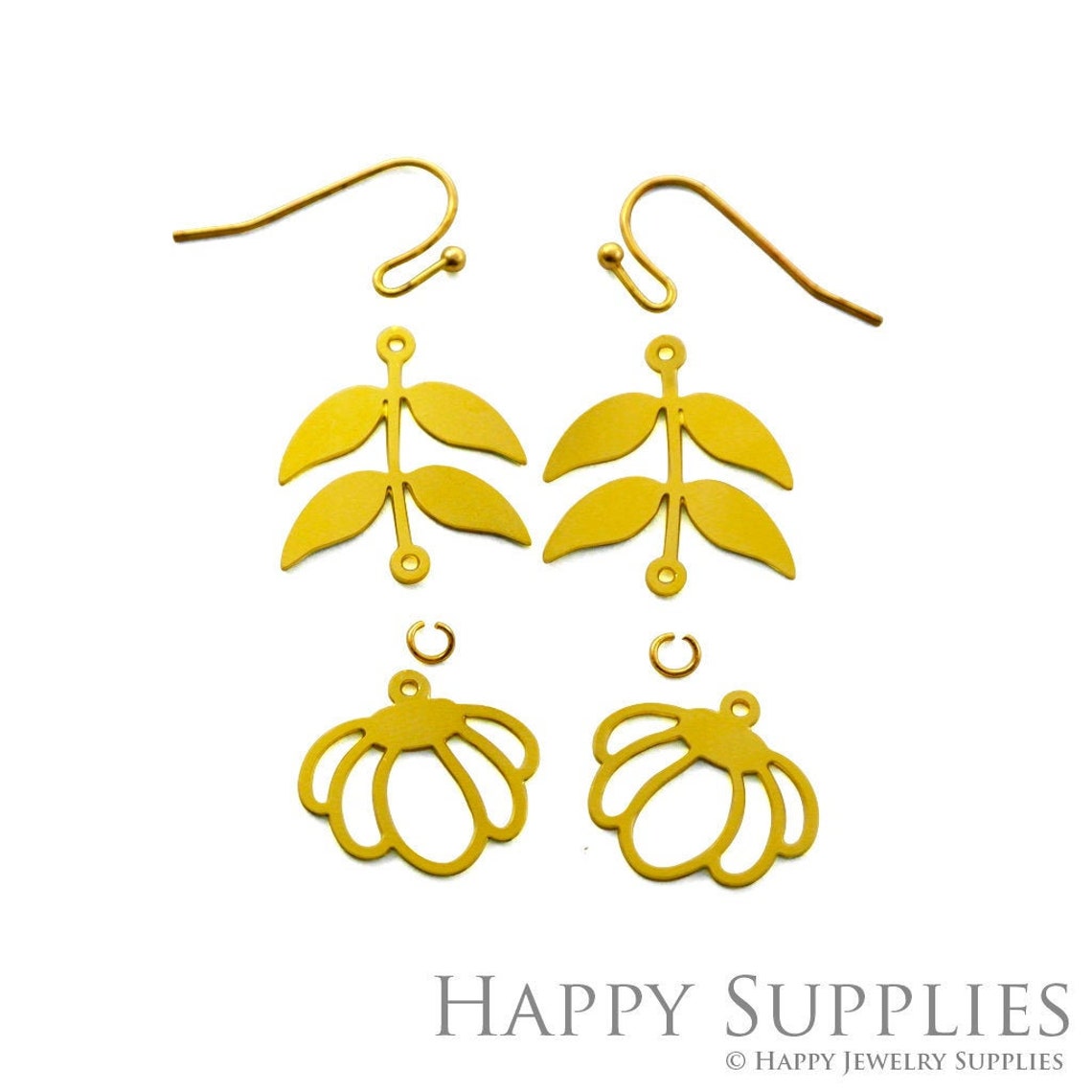 2pcs Brass Jewelry Charms,Flower Raw Brass Earring Charms, Brass Jewelry Pendants, Raw Brass Jewelry Findings, Brass Pendants Jewelry Wholesale (RD1066)