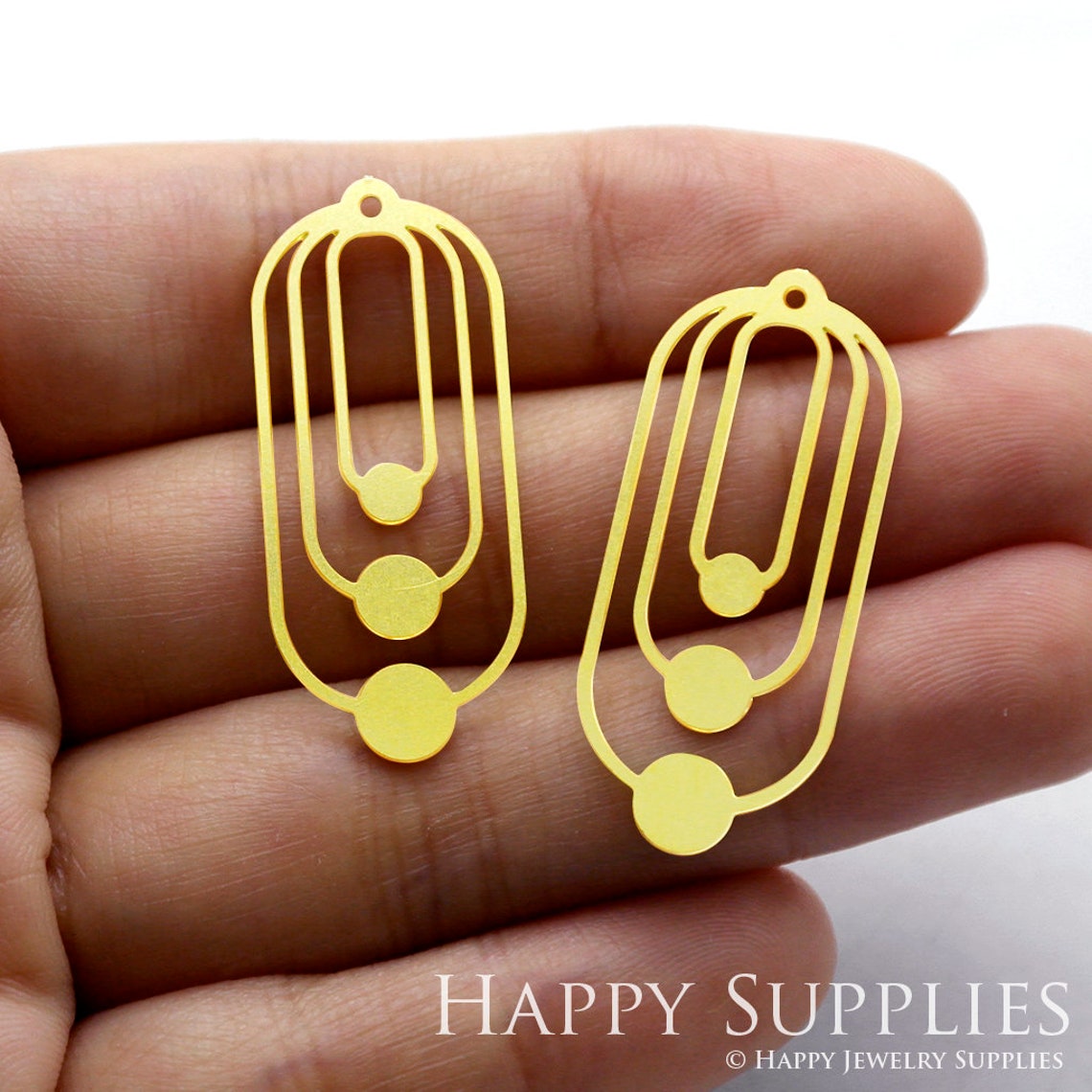 2pcs Brass Jewelry Charms, Oval Raw Brass Earring Charms, Brass Jewelry Pendants, Raw Brass Jewelry Findings, Brass Pendants Jewelry Wholesale (RD1193)