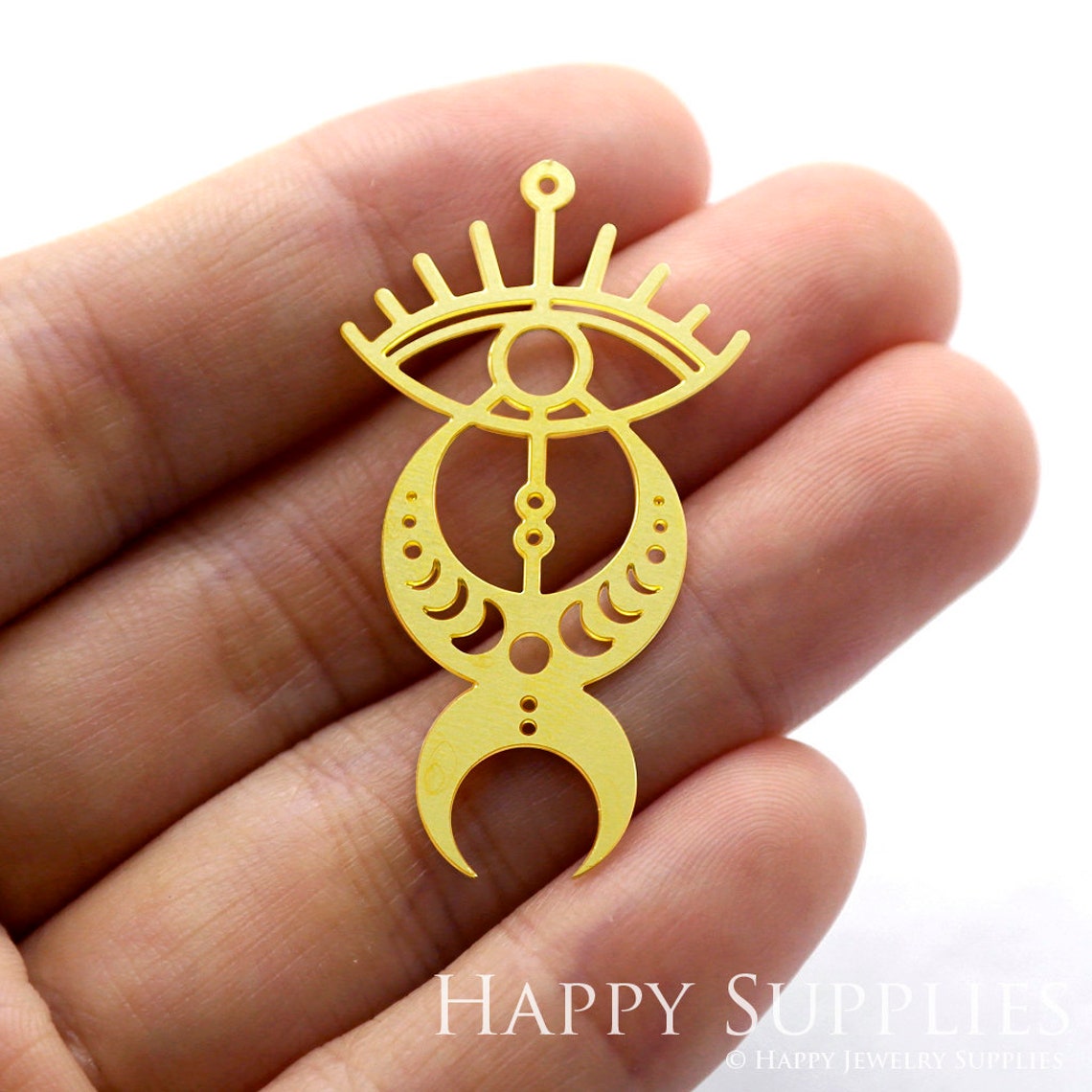 2pcs Brass Jewelry Charms,  Moon phase Raw Brass Earring Charms, Brass Jewelry Pendants, Raw Brass Jewelry Findings, Brass Pendants Jewelry Wholesale (RD1087)