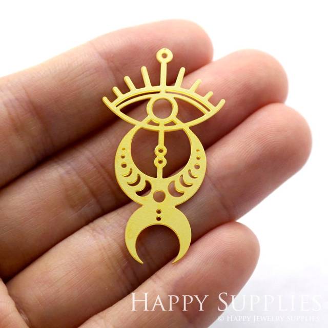 2pcs Brass Jewelry Charms,  Moon phase Raw Brass Earring Charms, Brass Jewelry Pendants, Raw Brass Jewelry Findings, Brass Pendants Jewelry Wholesale (RD1087)