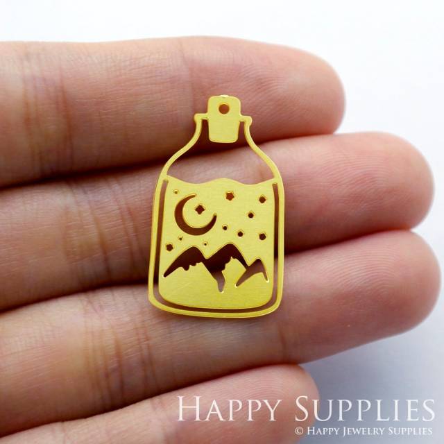 2pcs Brass Jewelry Charms, Moon Raw Brass Earring Charms, Brass Jewelry Pendants, Raw Brass Jewelry Findings, Brass Pendants Jewelry Wholesale (RD1237)