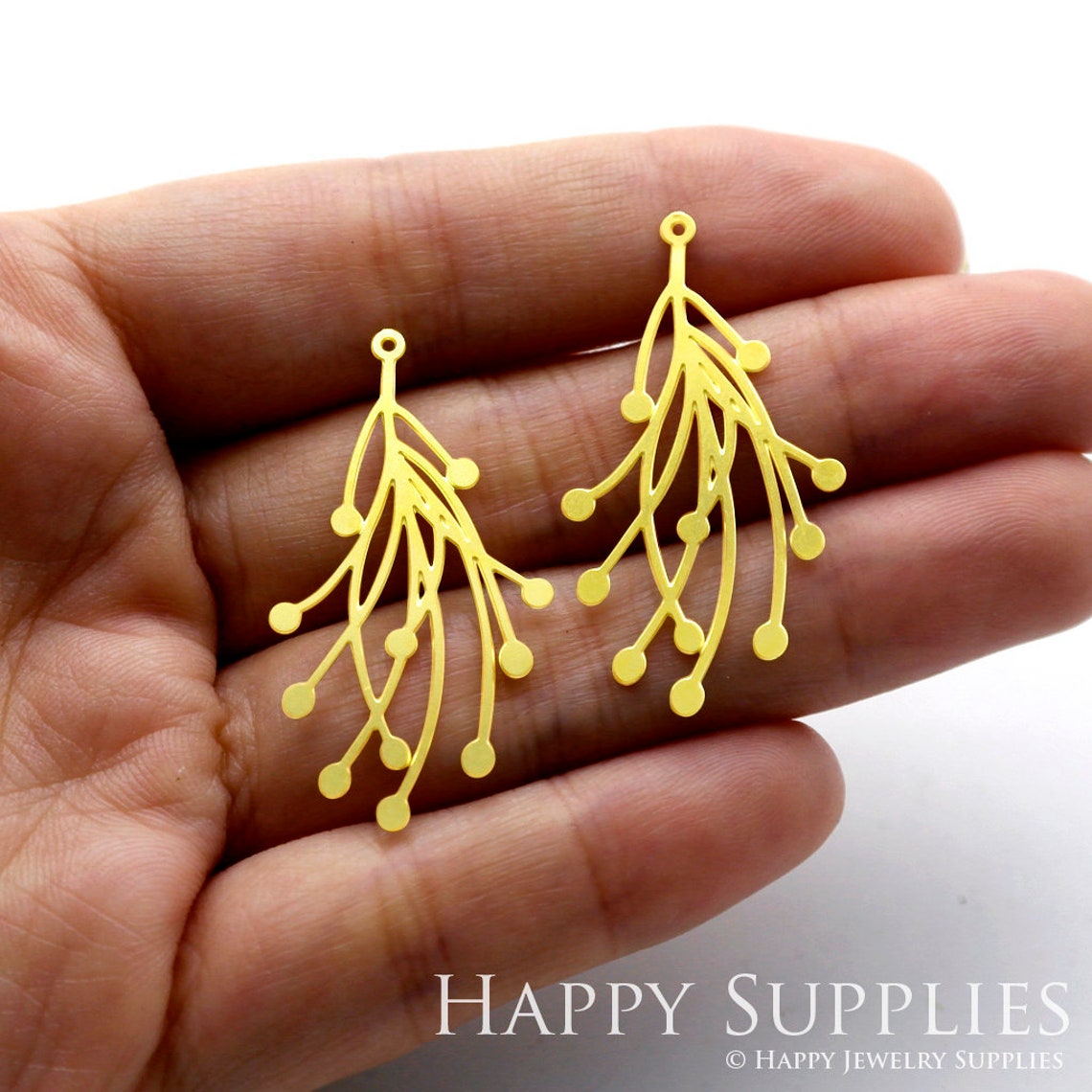 2pcs Brass Jewelry Charms, Leaf Raw Brass Earring Charms, Brass Jewelry Pendants, Raw Brass Jewelry Findings, Brass Pendants Jewelry Wholesale (RD1208)