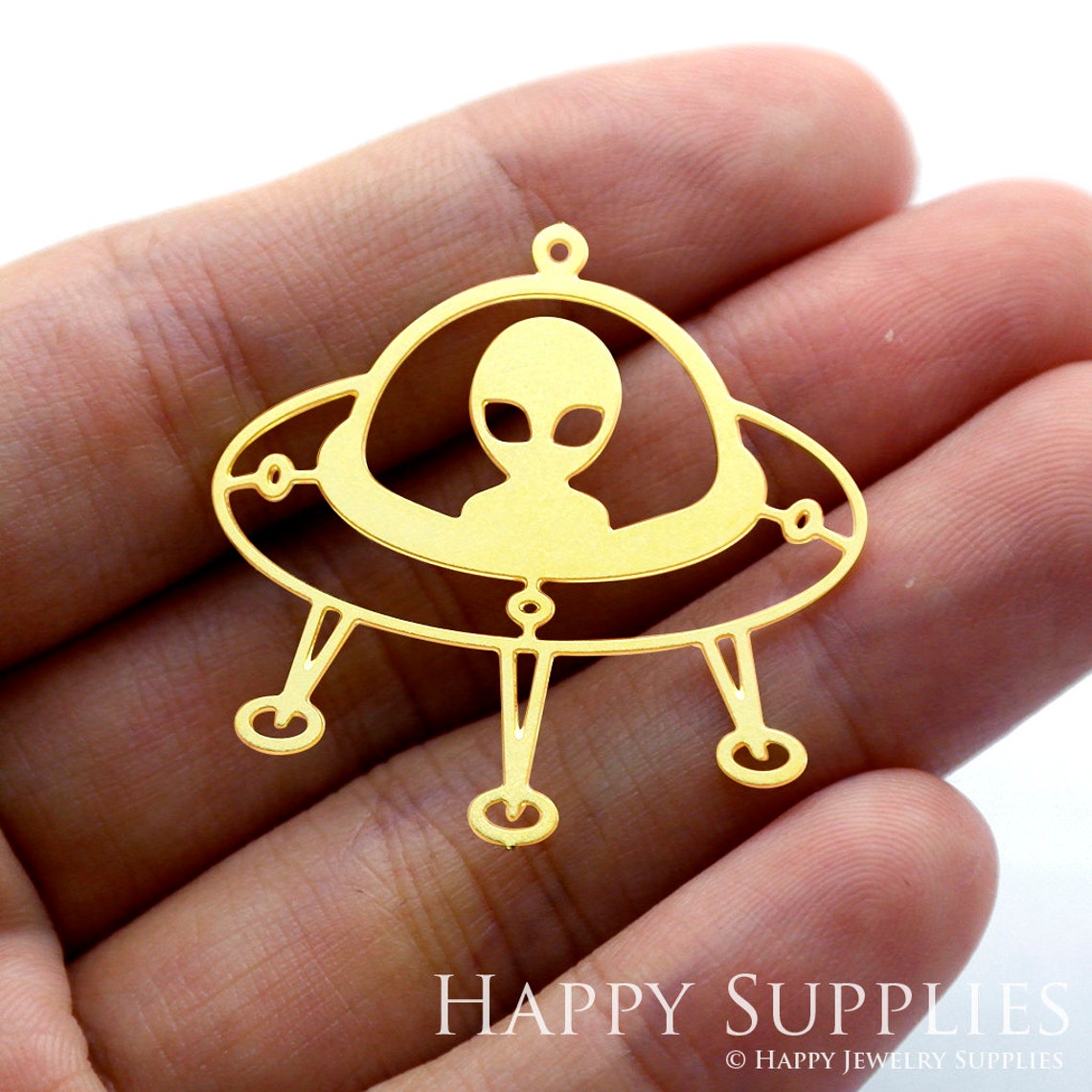 2pcs Brass Jewelry Charms, Spacecraft Raw Brass Earring Charms, Brass Jewelry Pendants, Raw Brass Jewelry Findings, Brass Pendants Jewelry Wholesale (RD1331)