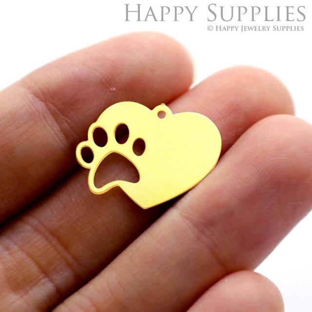 2pcs Brass Jewelry Charms, Footprint Raw Brass Earring Charms, Brass Jewelry Pendants, Raw Brass Jewelry Findings, Brass Pendants Jewelry Wholesale (RD1320)