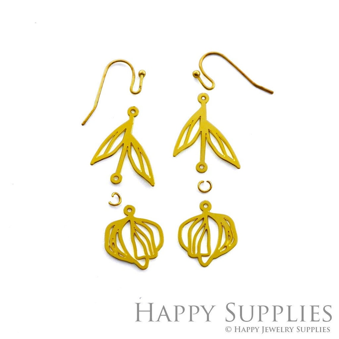 2pcs Brass Jewelry Charms, Flower Raw Brass Earring Charms, Brass Jewelry Pendants, Raw Brass Jewelry Findings, Brass Pendants Jewelry Wholesale (RD1067)