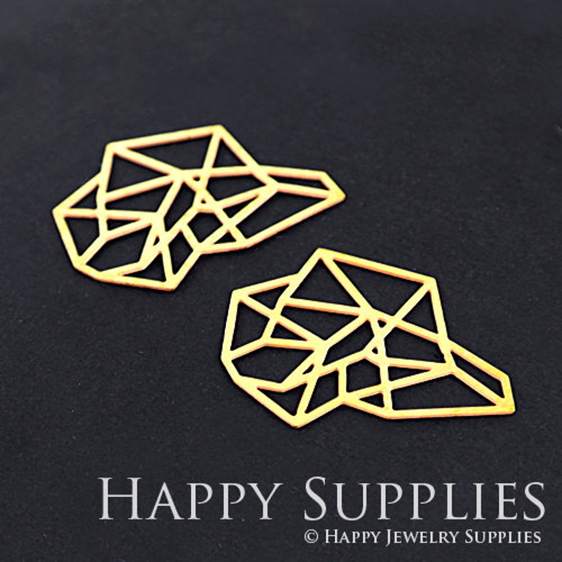 2pcs Brass Jewelry Charms, Creative Geometric Raw Brass Earring Charms, Brass Jewelry Pendants, Raw Brass Jewelry Findings, Brass Pendants Jewelry Wholesale (RD117)