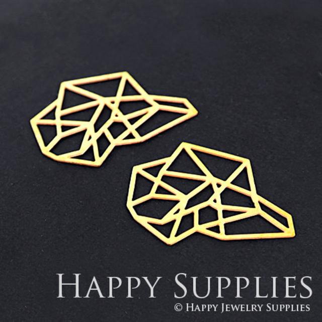 2pcs Brass Jewelry Charms, Creative Geometric Raw Brass Earring Charms, Brass Jewelry Pendants, Raw Brass Jewelry Findings, Brass Pendants Jewelry Wholesale (RD117)