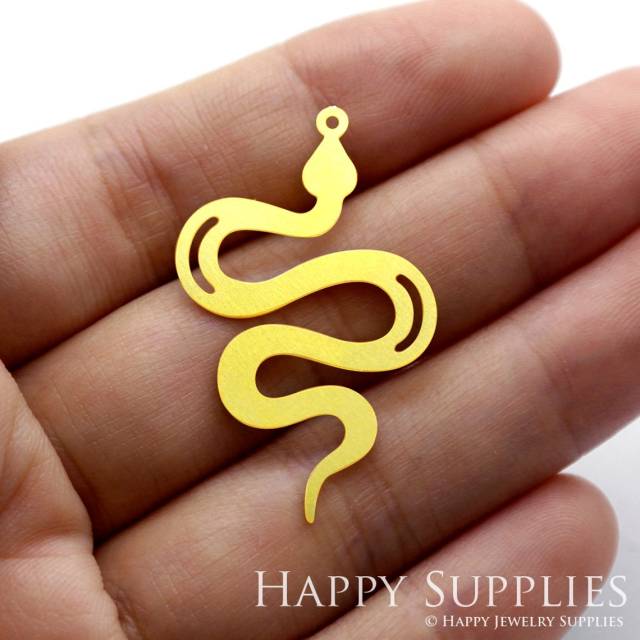 2pcs Brass Jewelry Charms, Snake Raw Brass Earring Charms, Brass Jewelry Pendants, Raw Brass Jewelry Findings, Brass Pendants Jewelry Wholesale (RD1229)