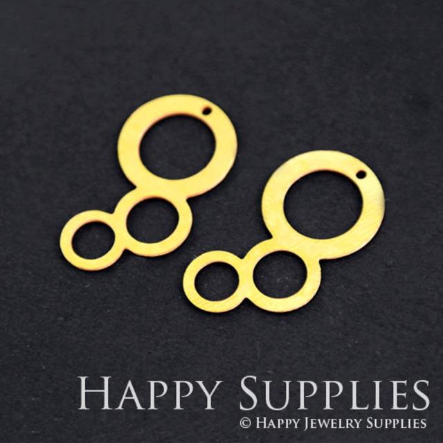 2pcs Brass Jewelry Charms,  Circles Raw Brass Earring Charms, Brass Jewelry Pendants, Raw Brass Jewelry Findings, Brass Pendants Jewelry Wholesale (RD142)