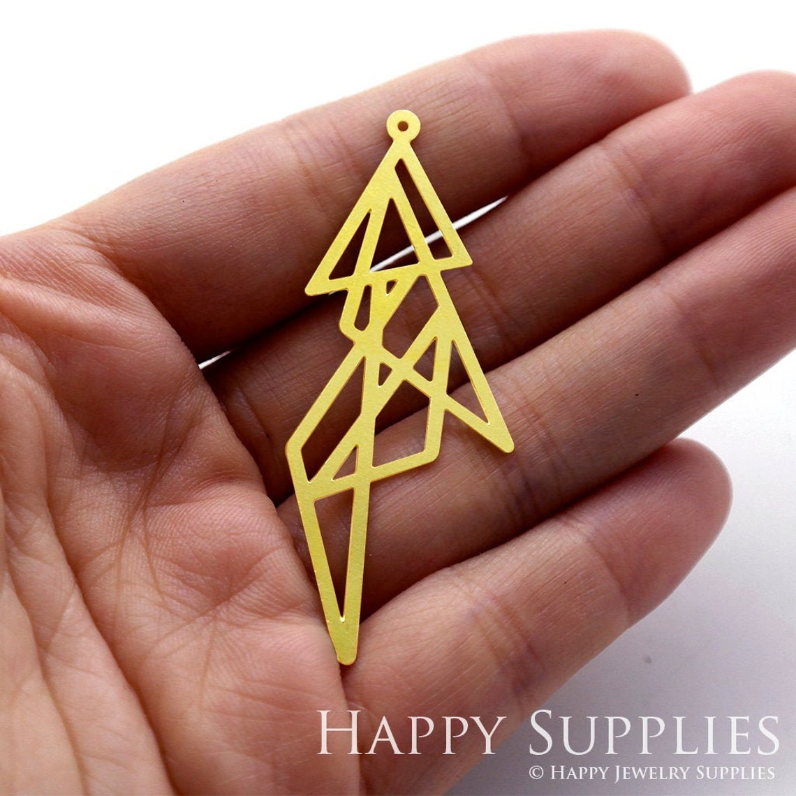 2pcs Brass Jewelry Charms, Triangle GeometryRaw Brass Earring Charms, Brass Jewelry Pendants, Raw Brass Jewelry Findings, Brass Pendants Jewelry Wholesale (RD123)