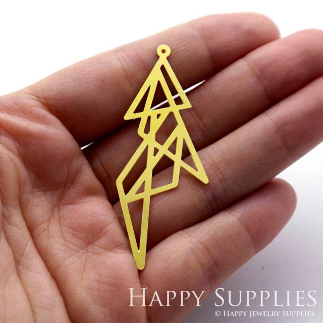2pcs Brass Jewelry Charms, Triangle GeometryRaw Brass Earring Charms, Brass Jewelry Pendants, Raw Brass Jewelry Findings, Brass Pendants Jewelry Wholesale (RD123)