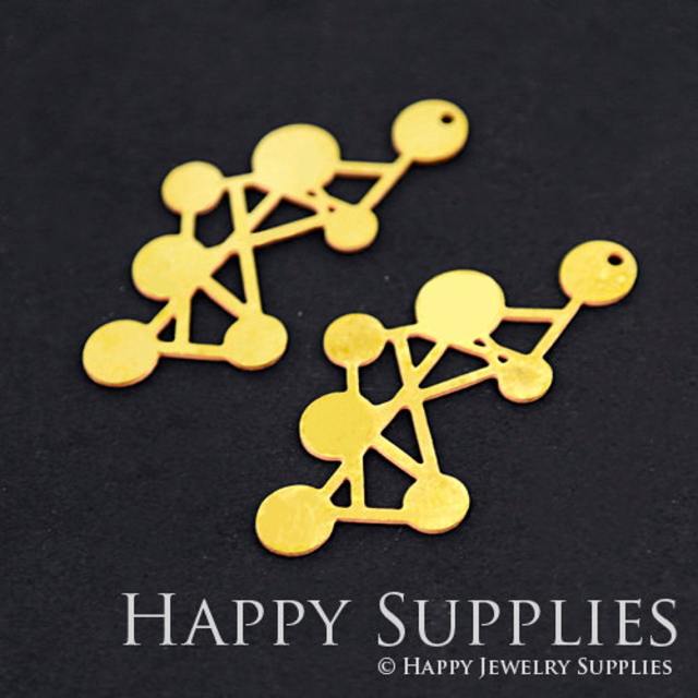 2pcs Brass Jewelry Charms,Geometry Raw Brass Earring Charms, Brass Jewelry Pendants, Raw Brass Jewelry Findings, Brass Pendants Jewelry Wholesale (RD135)