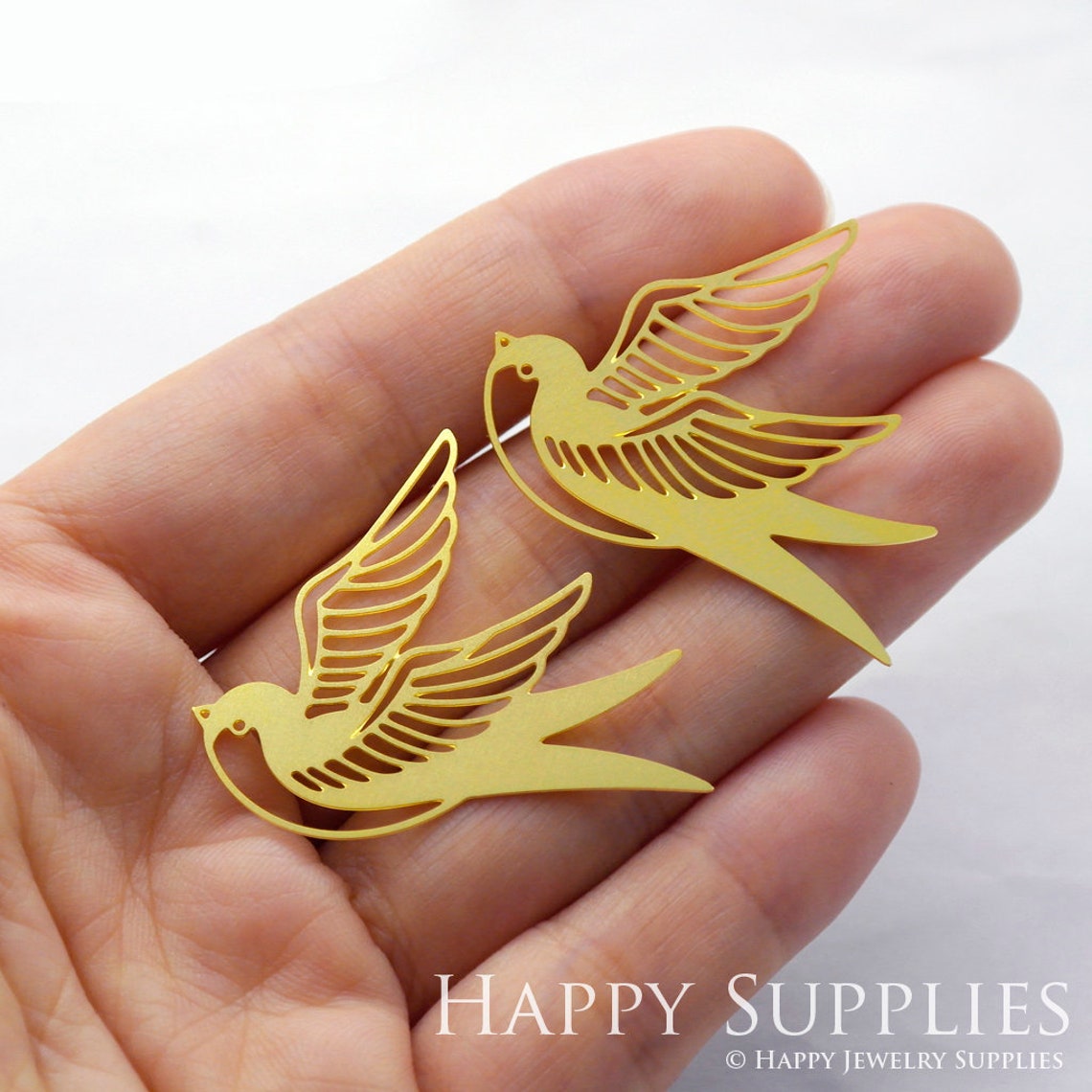 2pcs Brass Jewelry Charms, Geometric Swallow Raw Brass Earring Charms, Brass Jewelry Pendants, Raw Brass Jewelry Findings, Brass Pendants Jewelry Wholesale (RD1026)