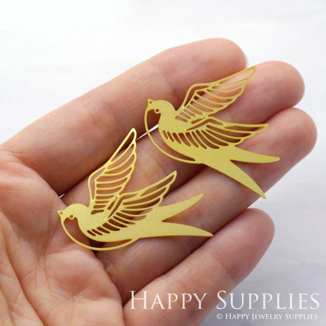 2pcs Brass Jewelry Charms, Geometric Swallow Raw Brass Earring Charms, Brass Jewelry Pendants, Raw Brass Jewelry Findings, Brass Pendants Jewelry Wholesale (RD1026)