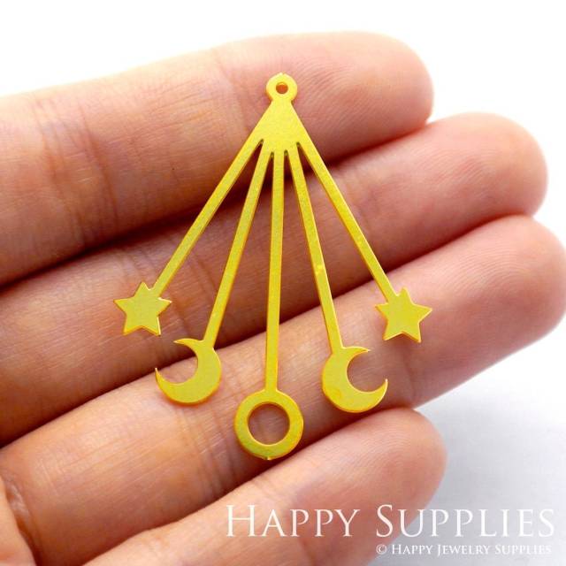 2pcs Brass Jewelry Charms, Semicircle Raw Brass Earring Charms, Brass Jewelry Pendants, Raw Brass Jewelry Findings, Brass Pendants Jewelry Wholesale (RD1070)