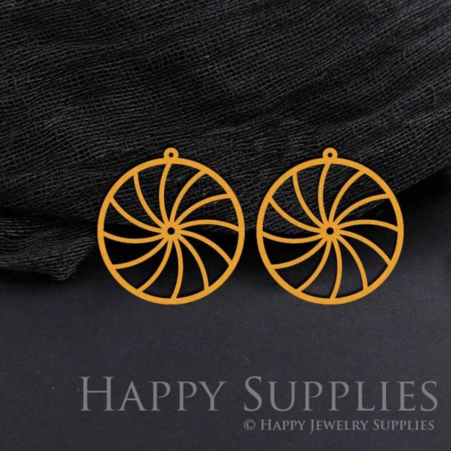 2pcs Brass Jewelry Charms, Round Raw Brass Earring Charms, Brass Jewelry Pendants, Raw Brass Jewelry Findings, Brass Pendants Jewelry Wholesale (RD1145)