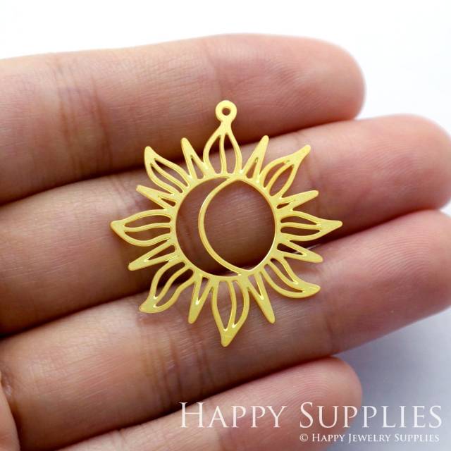 2pcs Brass Jewelry Charms, Flowers Raw Brass Earring Charms, Brass Jewelry Pendants, Raw Brass Jewelry Findings, Brass Pendants Jewelry Wholesale (RD1249)