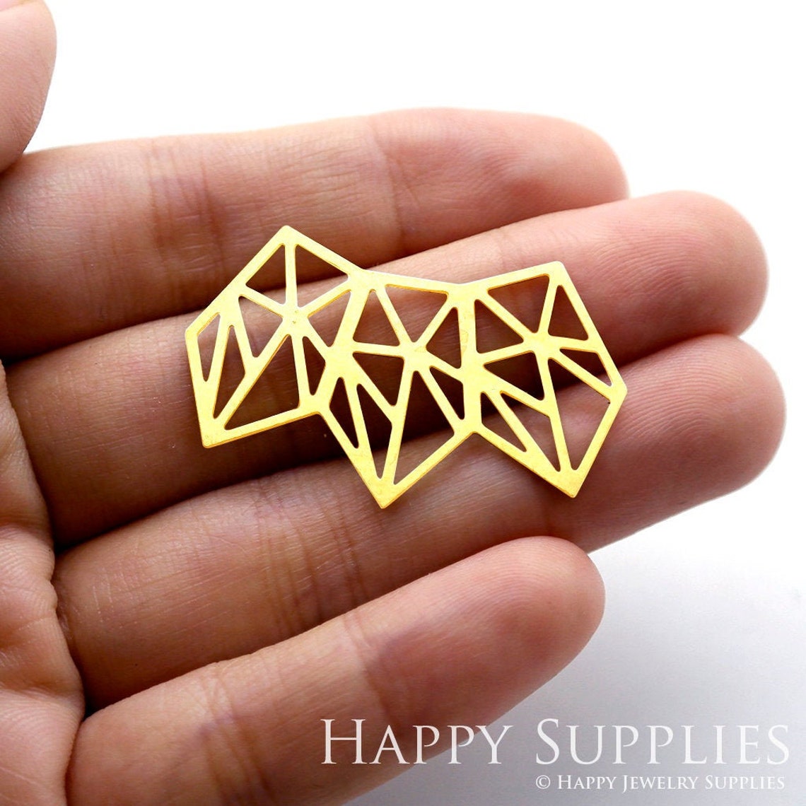 2pcs Brass Jewelry Charms, Diamond Geometric Raw Brass Earring Charms, Brass Jewelry Pendants, Raw Brass Jewelry Findings, Brass Pendants Jewelry Wholesale (RD195)