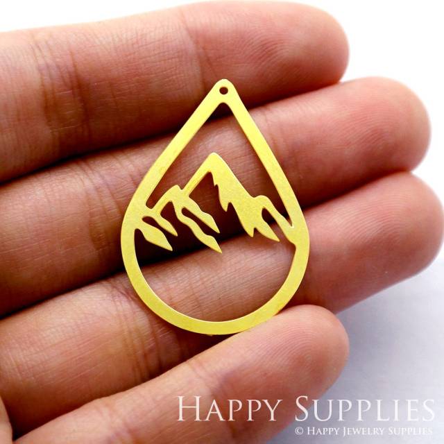 2pcs Brass Jewelry Charms,Teardrop Geometric Raw Brass Earring Charms, Brass Jewelry Pendants, Raw Brass Jewelry Findings, Brass Pendants Jewelry Wholesale (RD1115)